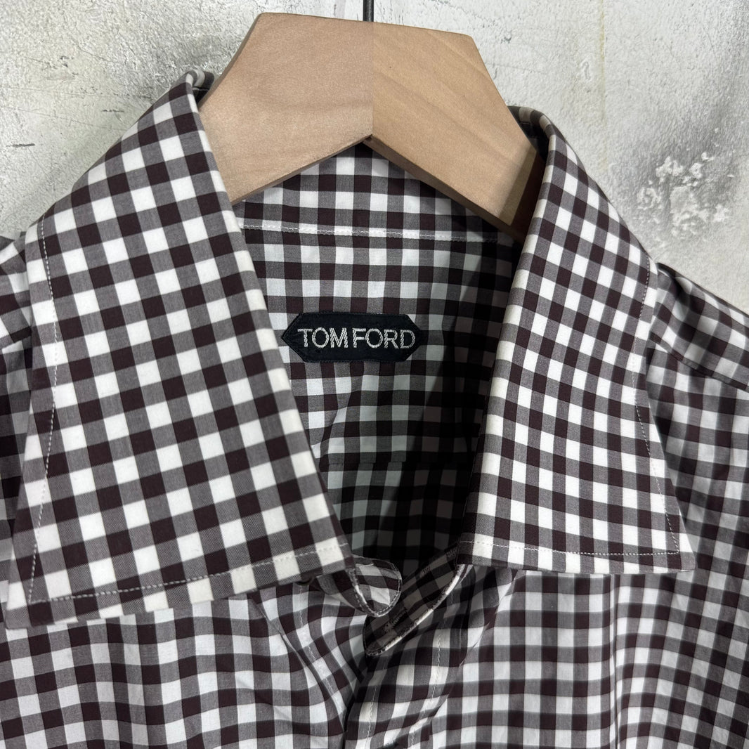 Tom Ford Brown Gingham Shirt