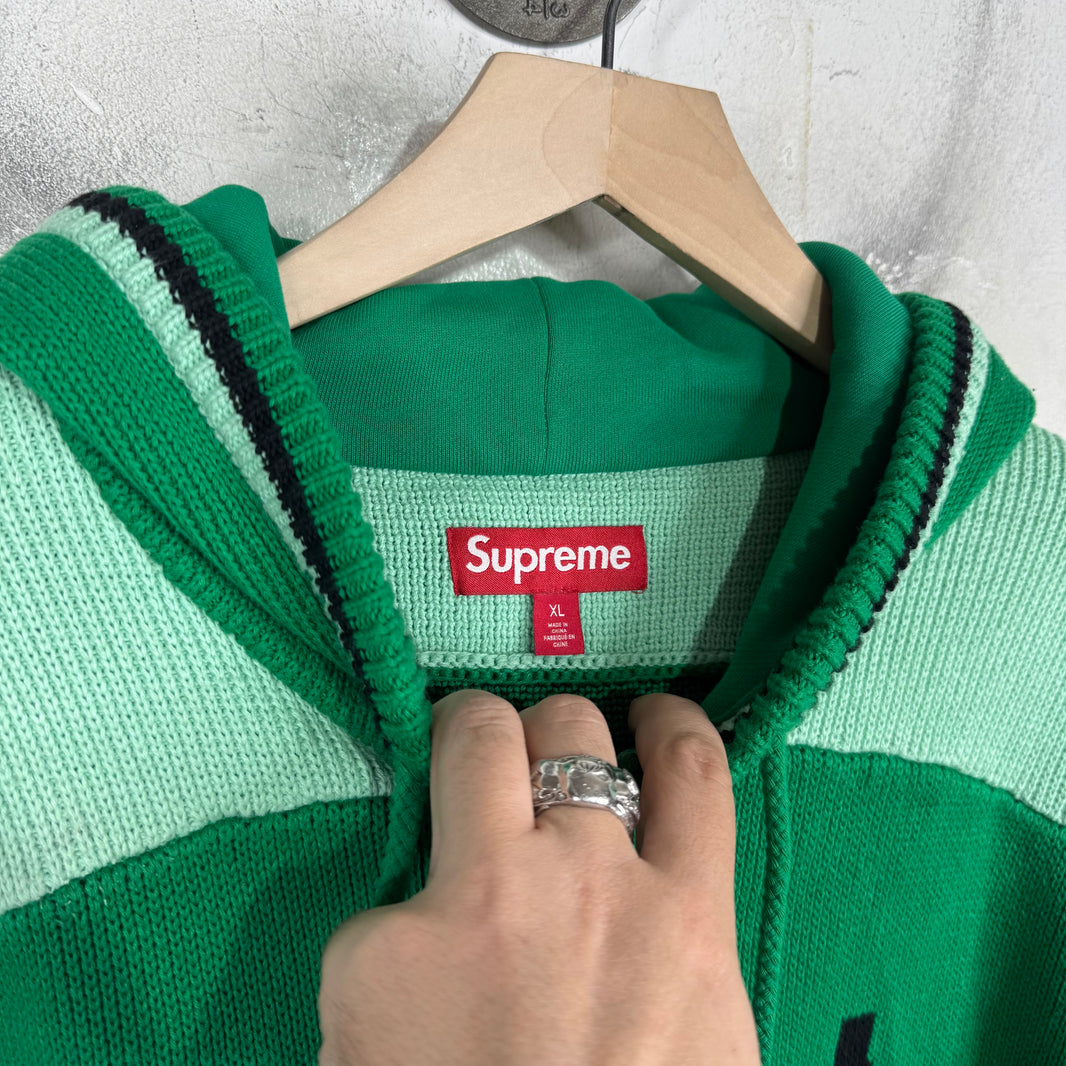 Supreme Green 23 Knit Zip Hoodie