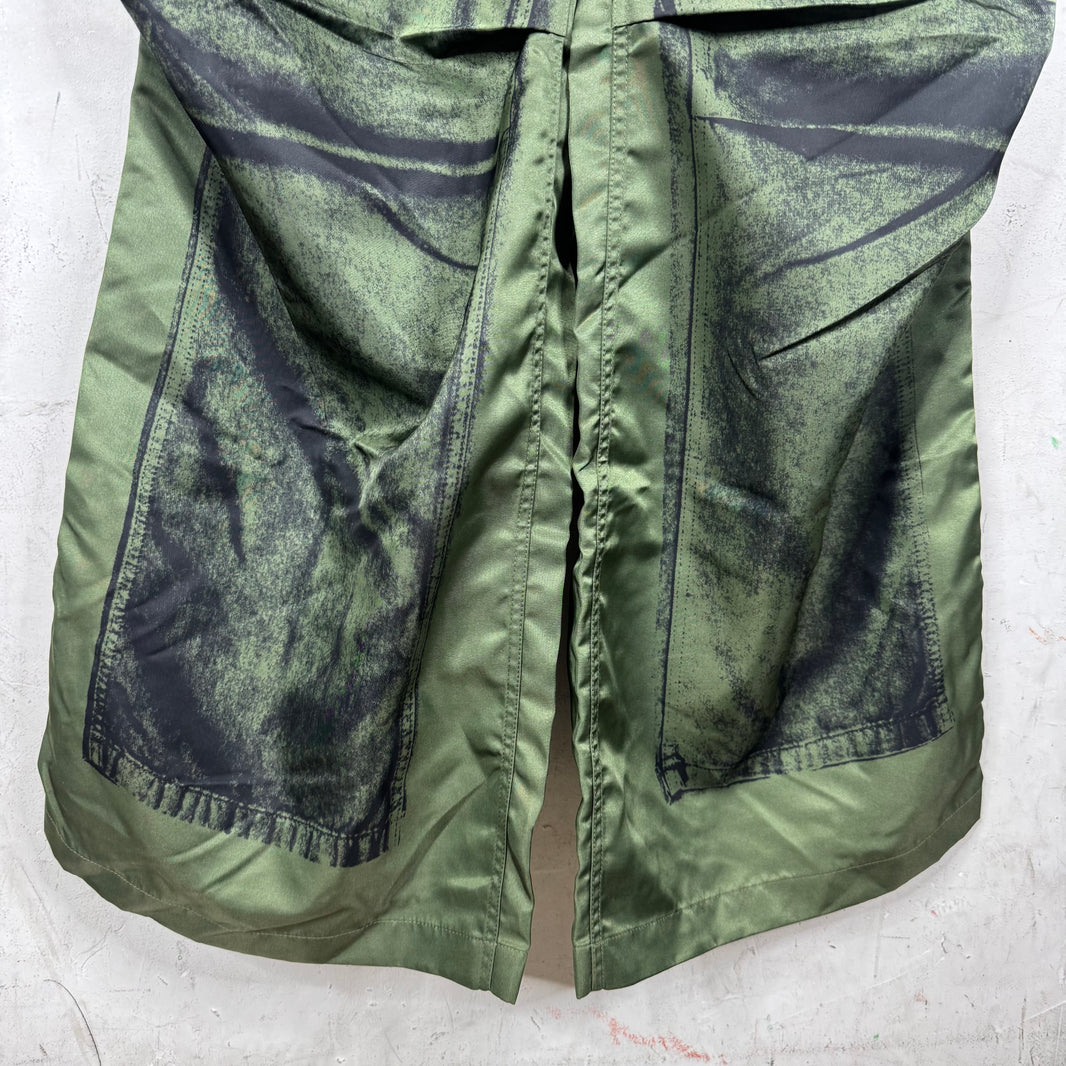 Jean Paul Gaultier Trompe-l'œil Green Nylon Cargo Pants