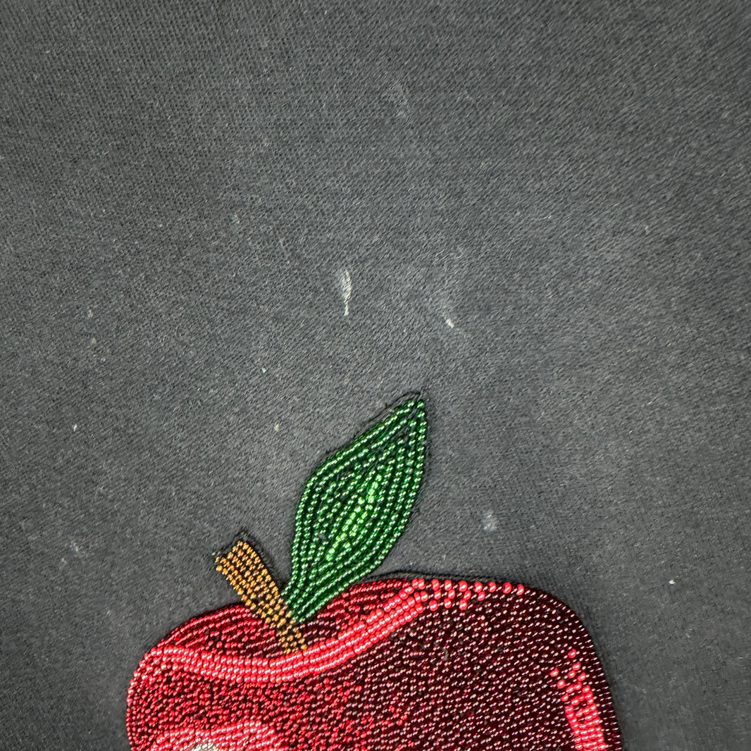 Nahmias Black Apple Beaded Crewneck