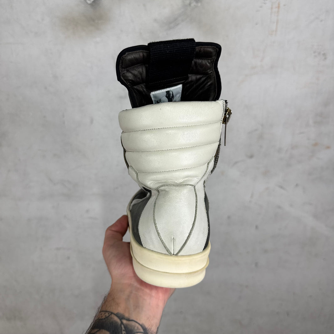Rick Owens Grey Brushed Leather Geobaskets