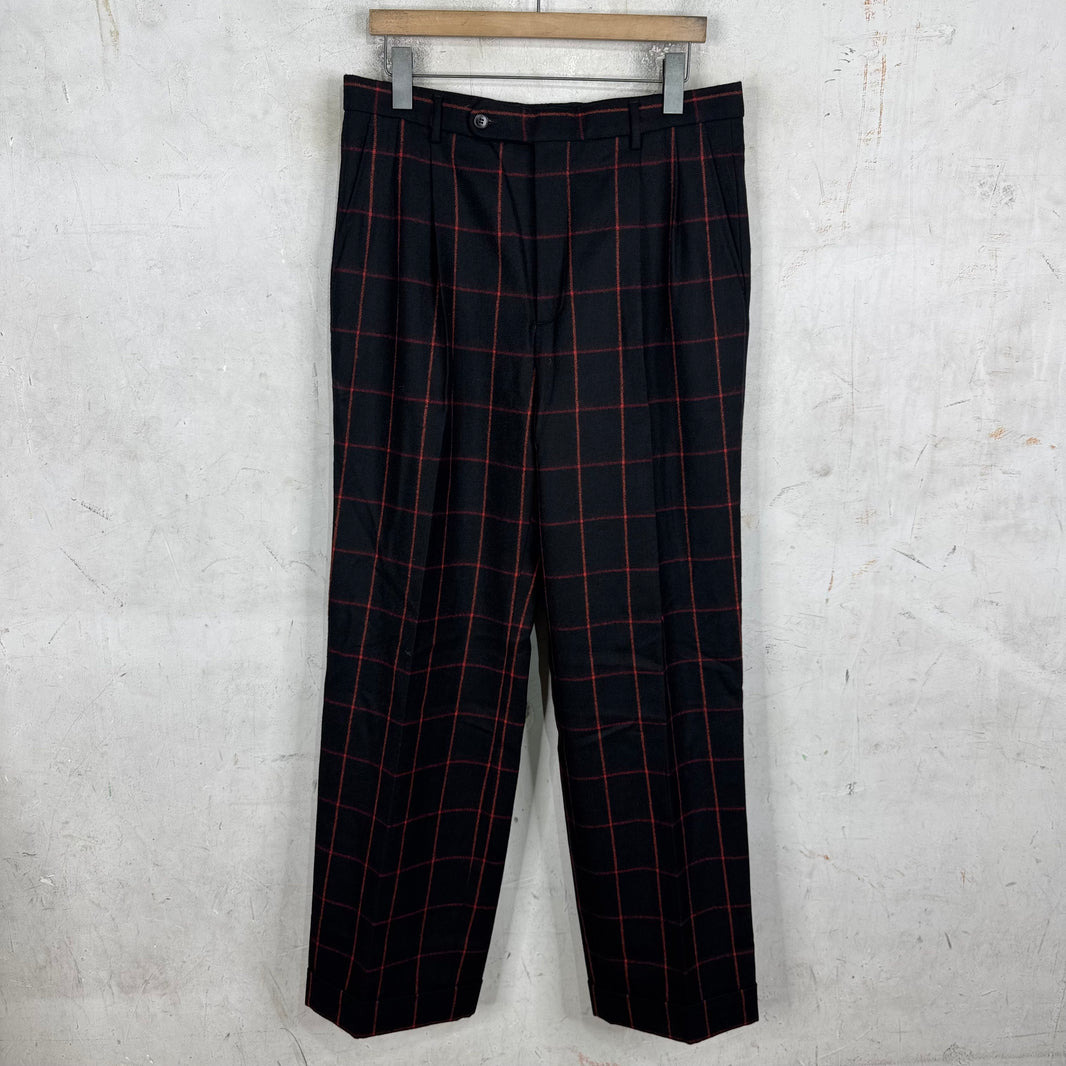 Gucci Plaid Wool Trousers