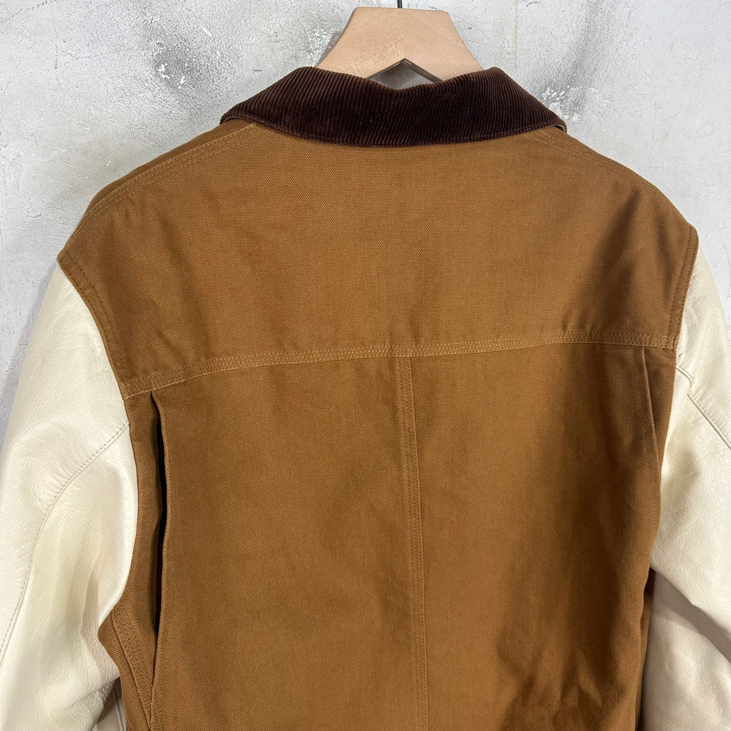 Junya Watanabe x Carhartt Leather Sleeved Chore Jacket