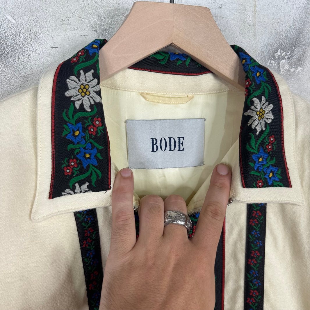 Bode Ecru Alpine Pullover Jacket
