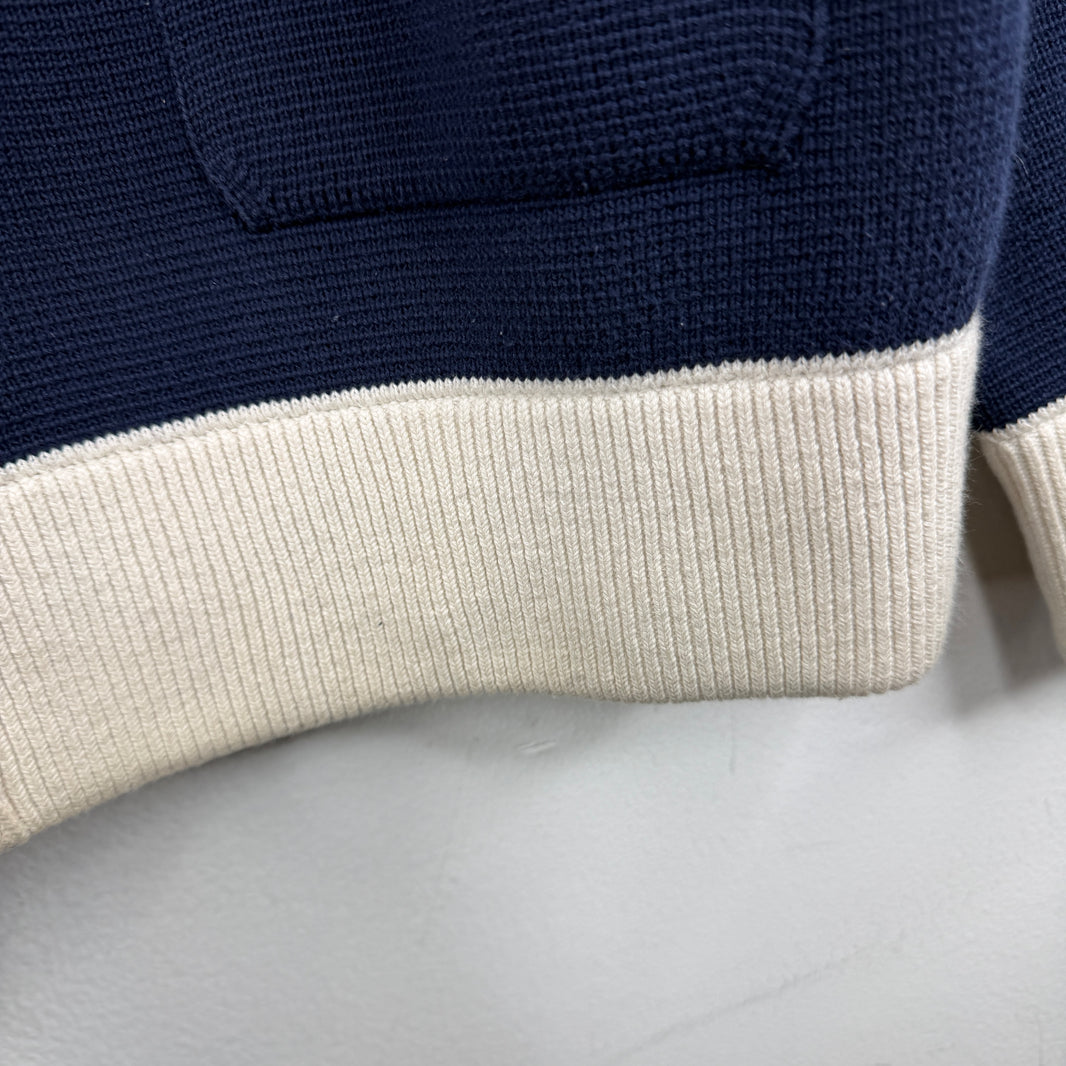Gucci Navy Button-Up Knit Sweater