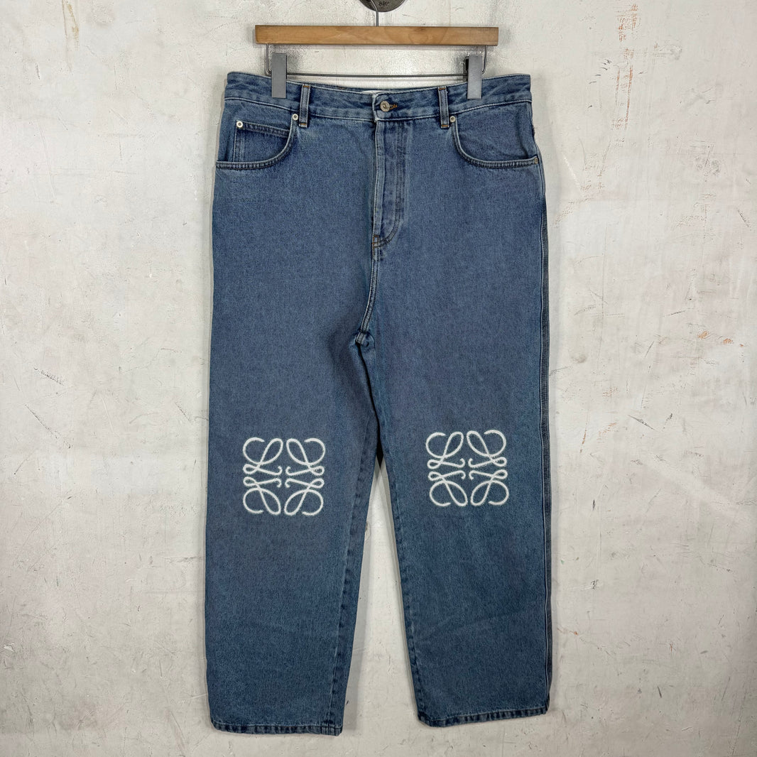 Loewe Lightwash Baggy Anagram Jeans