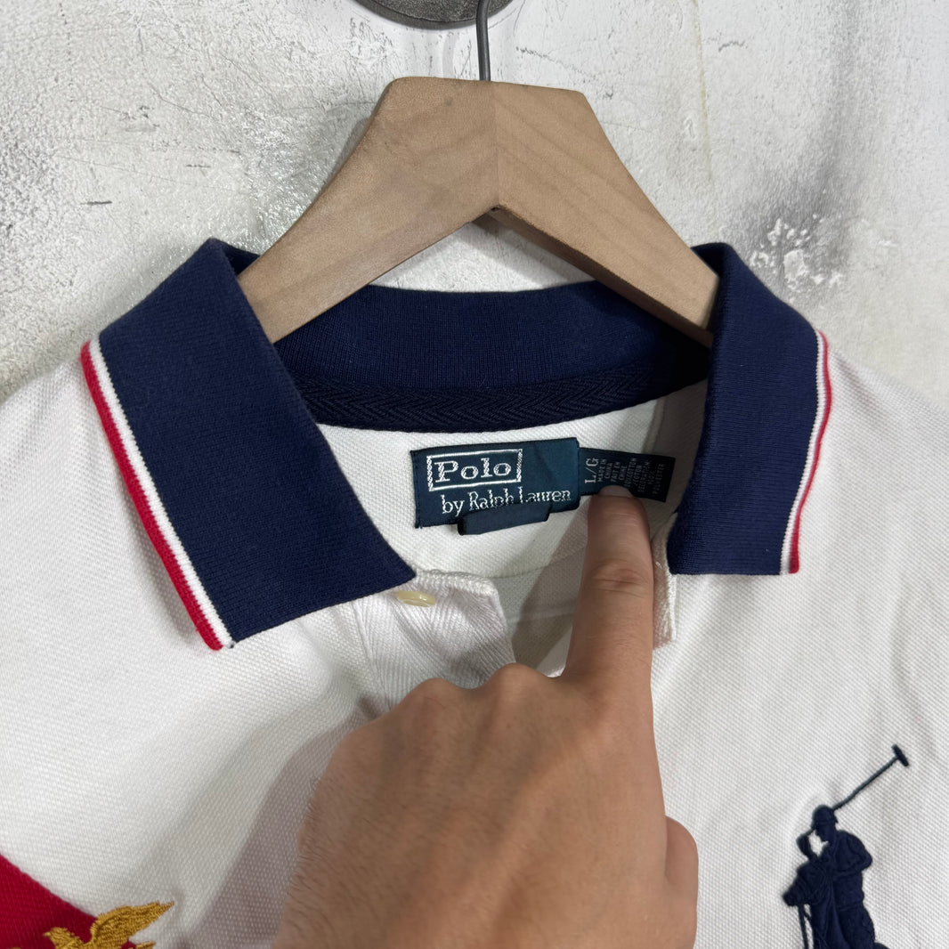 Ralph Lauren Diagnal USA Crest Pony Polo