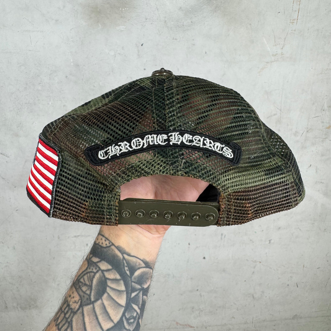 Chrome Hearts Heros Project Camo Trucker Hat
