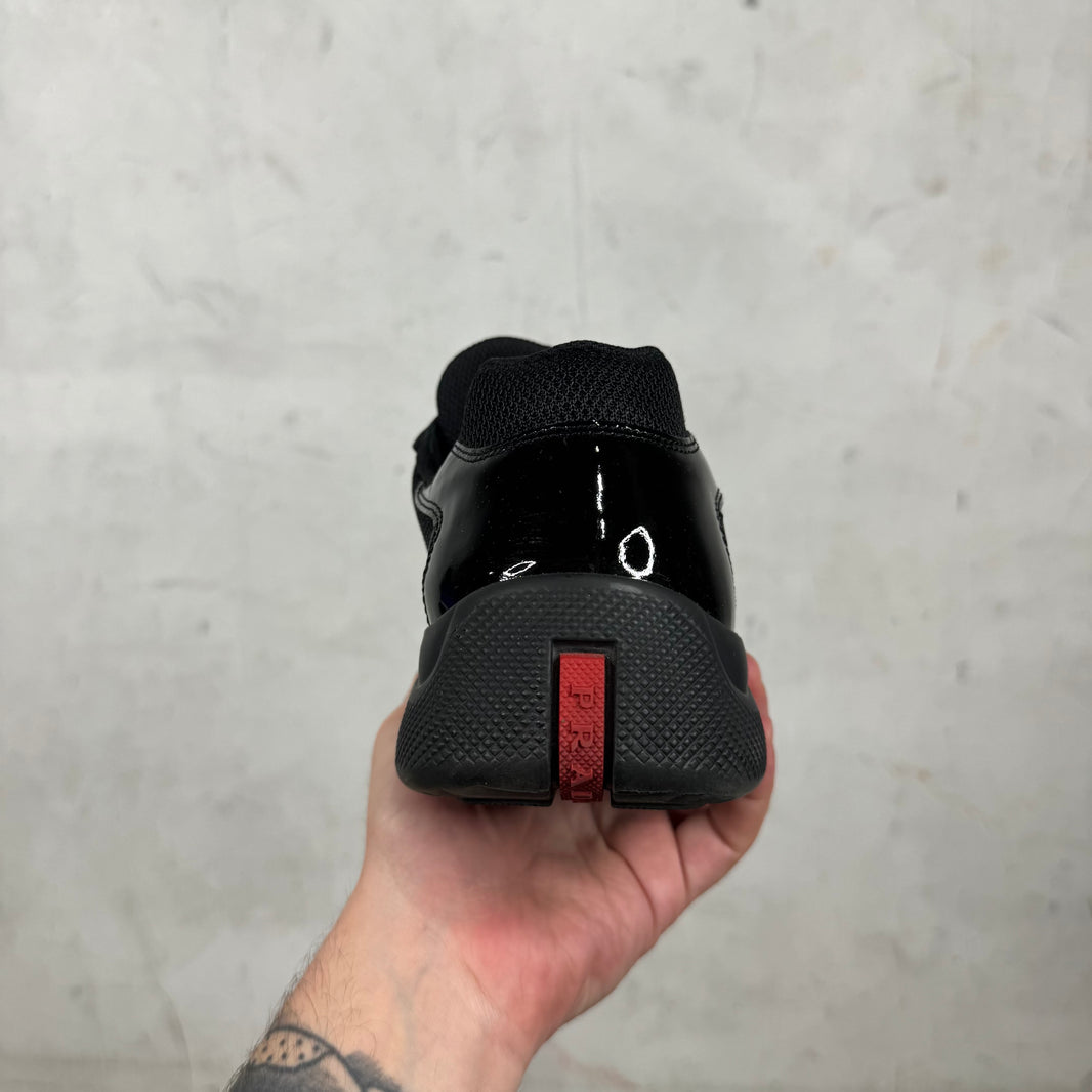 Prada Triple Black Patent Americas Cup