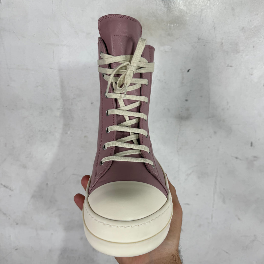 Rick Owens Pink Leather Ramone Highs
