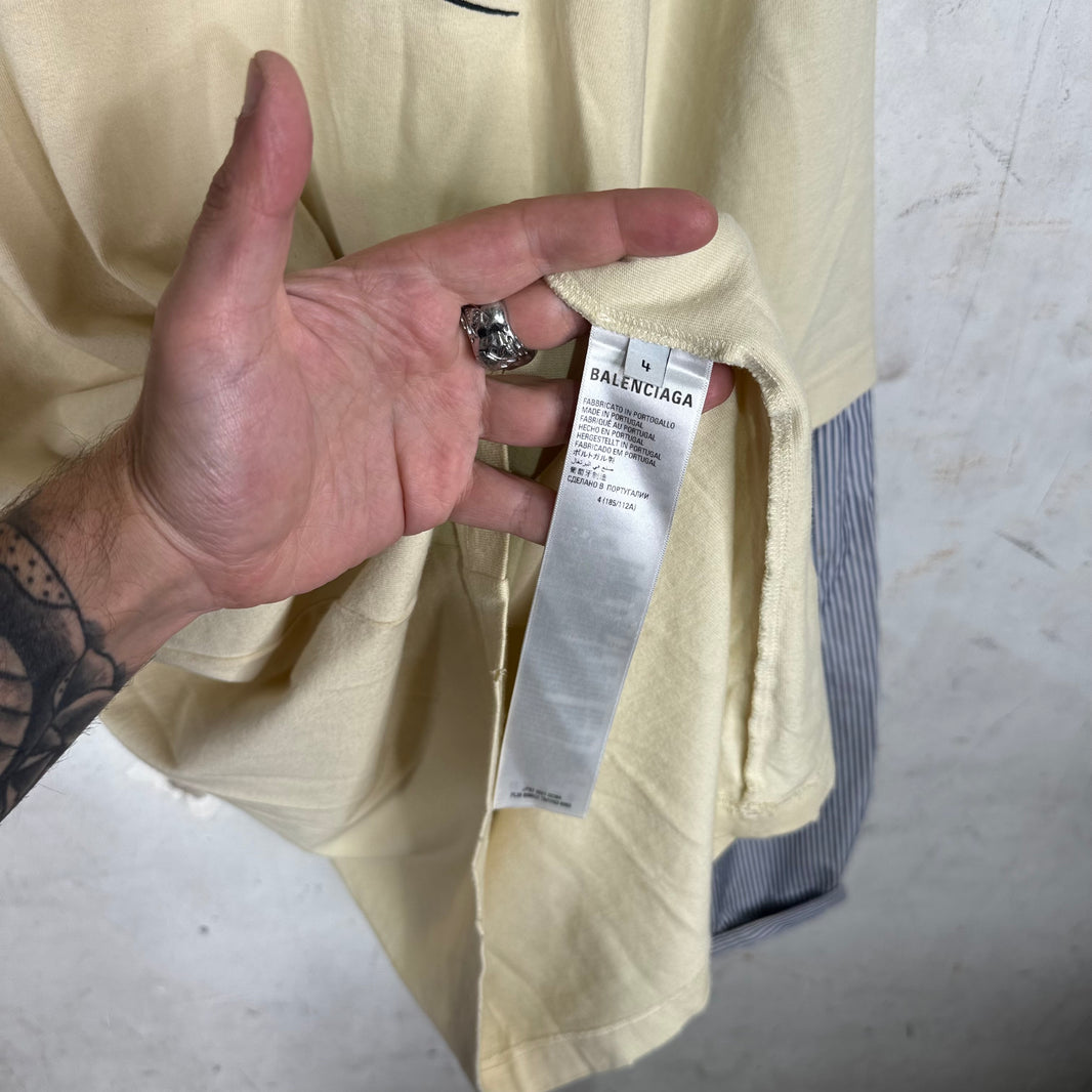 Balenciaga Campaign Layered Striped Shirt