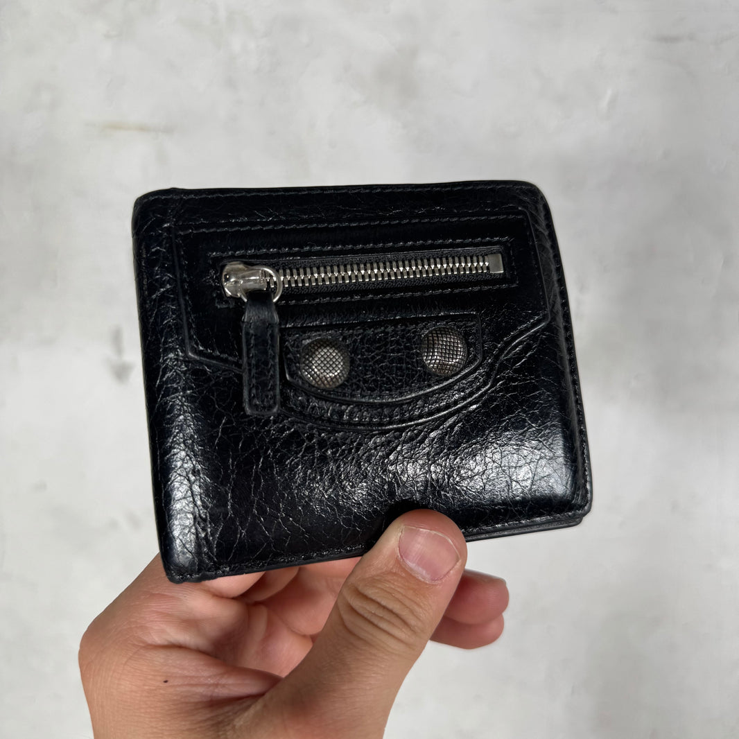 Balenciaga Cagole Leather Bifold Wallet