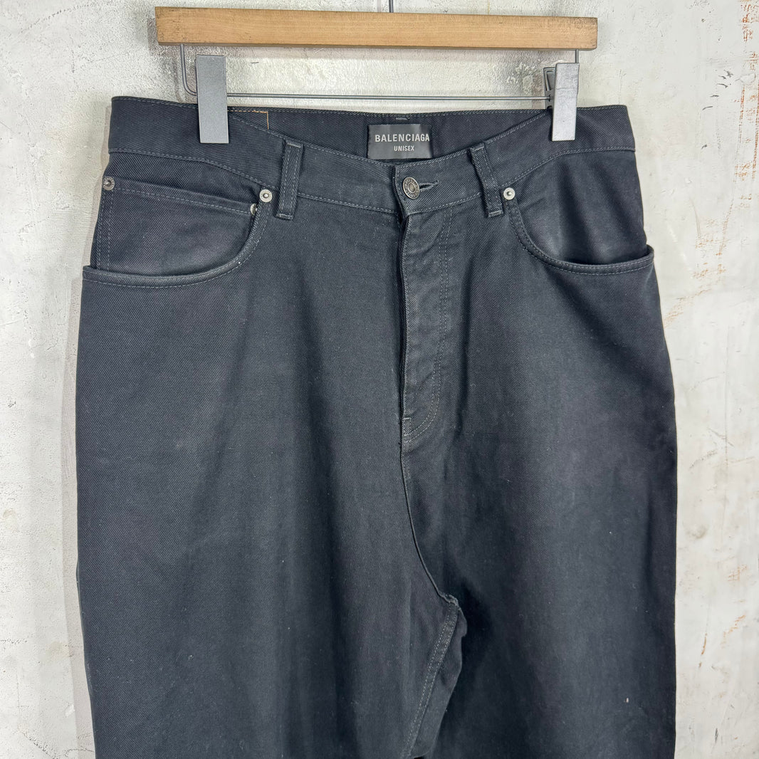 Balenciaga Looser Fit Black Jeans
