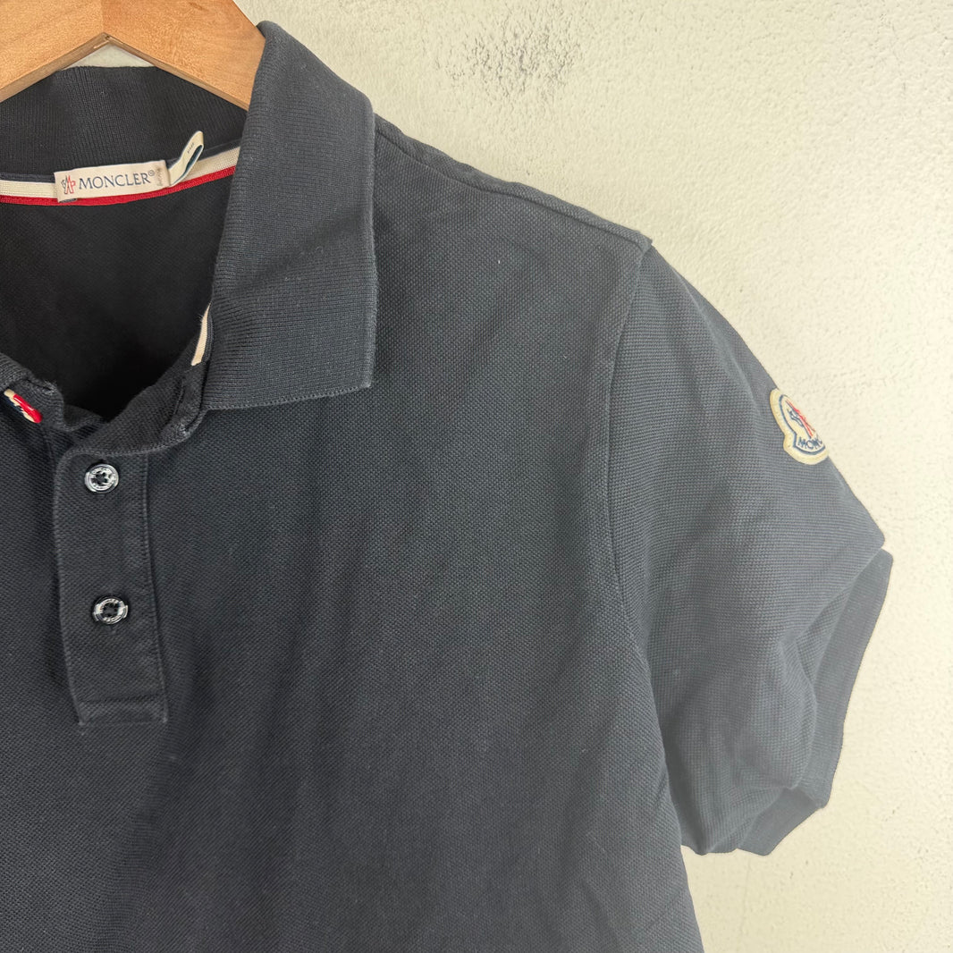 Moncler Black Logo Polo Shirt