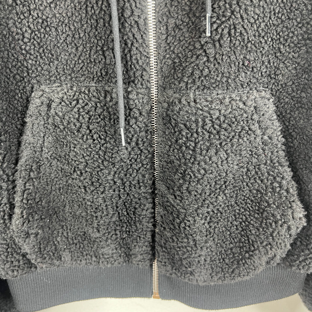 Celine Wool Blend Hooded Zip Up Jacket