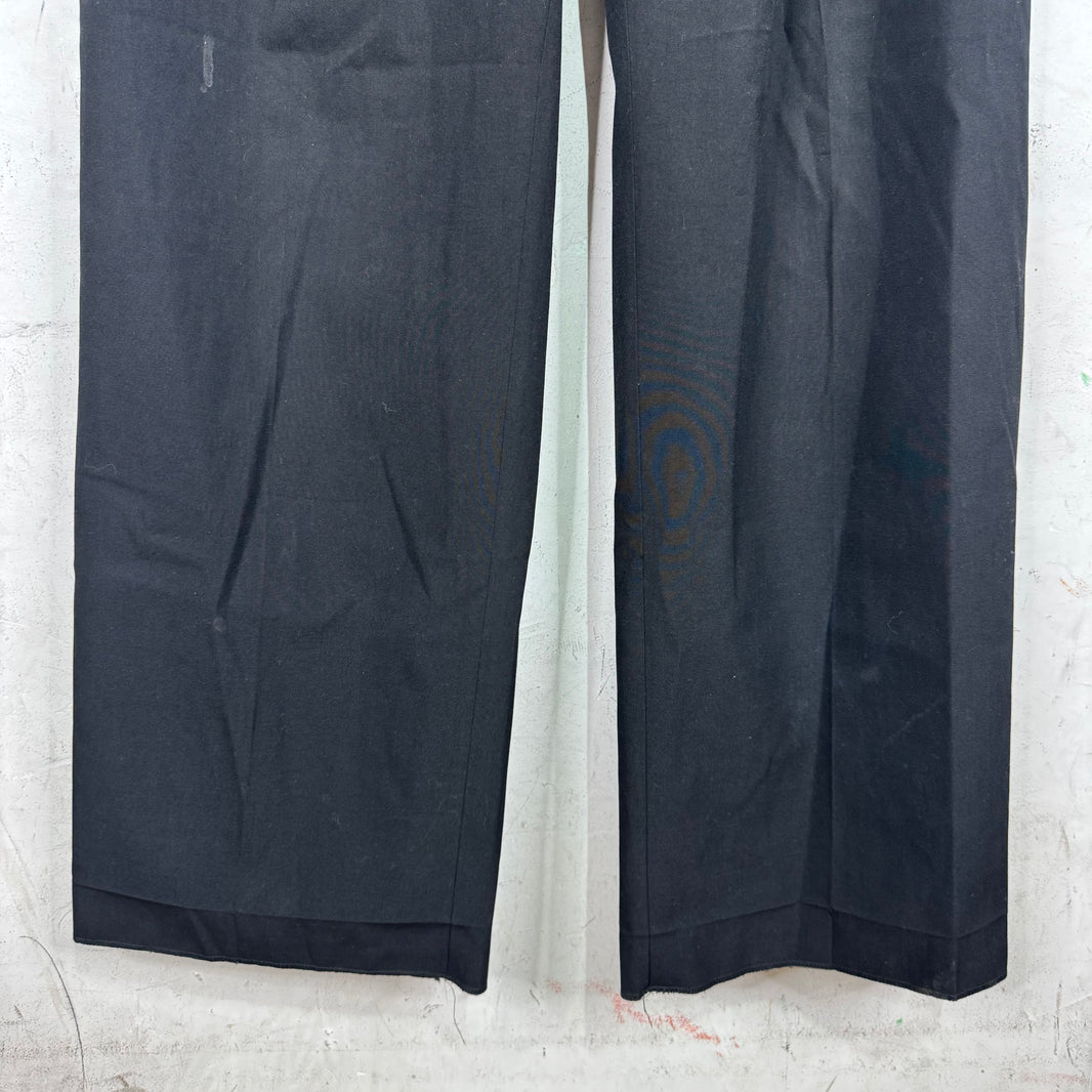 Dries Van Noten Black Wool Blend Trousers