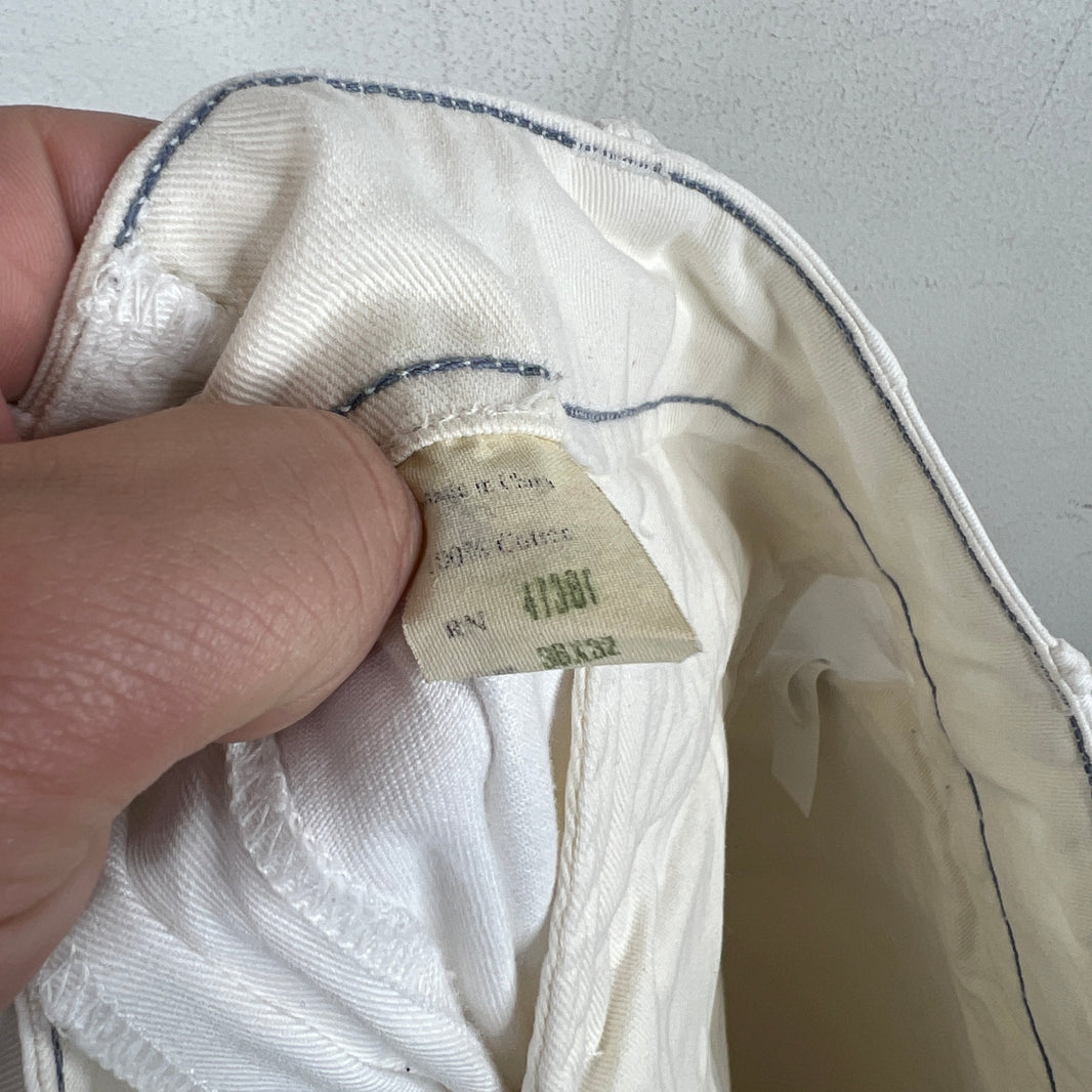 RRL White Cropped Shorts