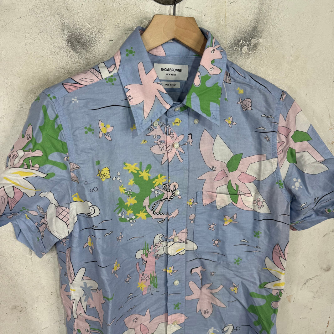 Thom Browne Beach Patterned S/S Shirt