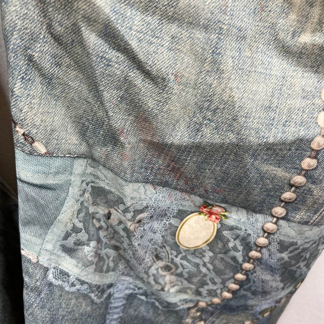 Acne Studios Pearl & Lace Trompe Denim Jeans
