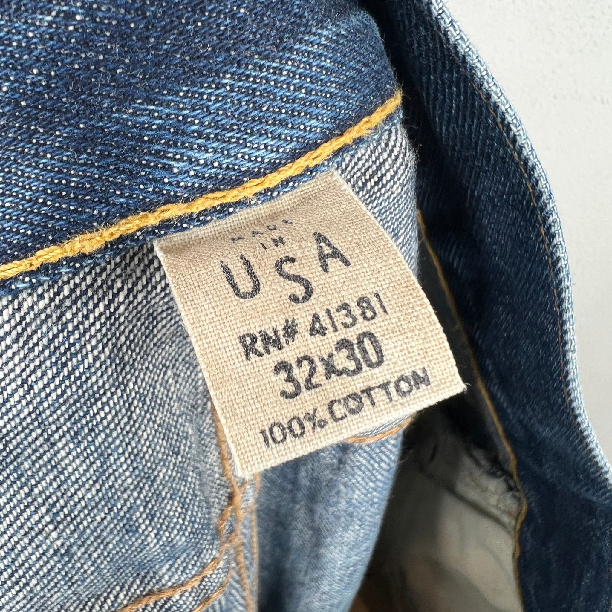 RRL Distressed Knee Cut Denim Jeans