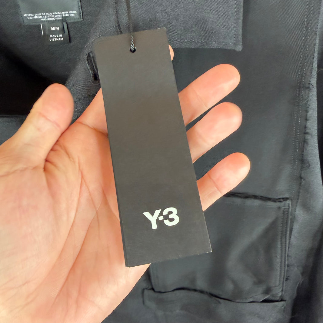 Y-3 Black Distressed Coaches Jacket