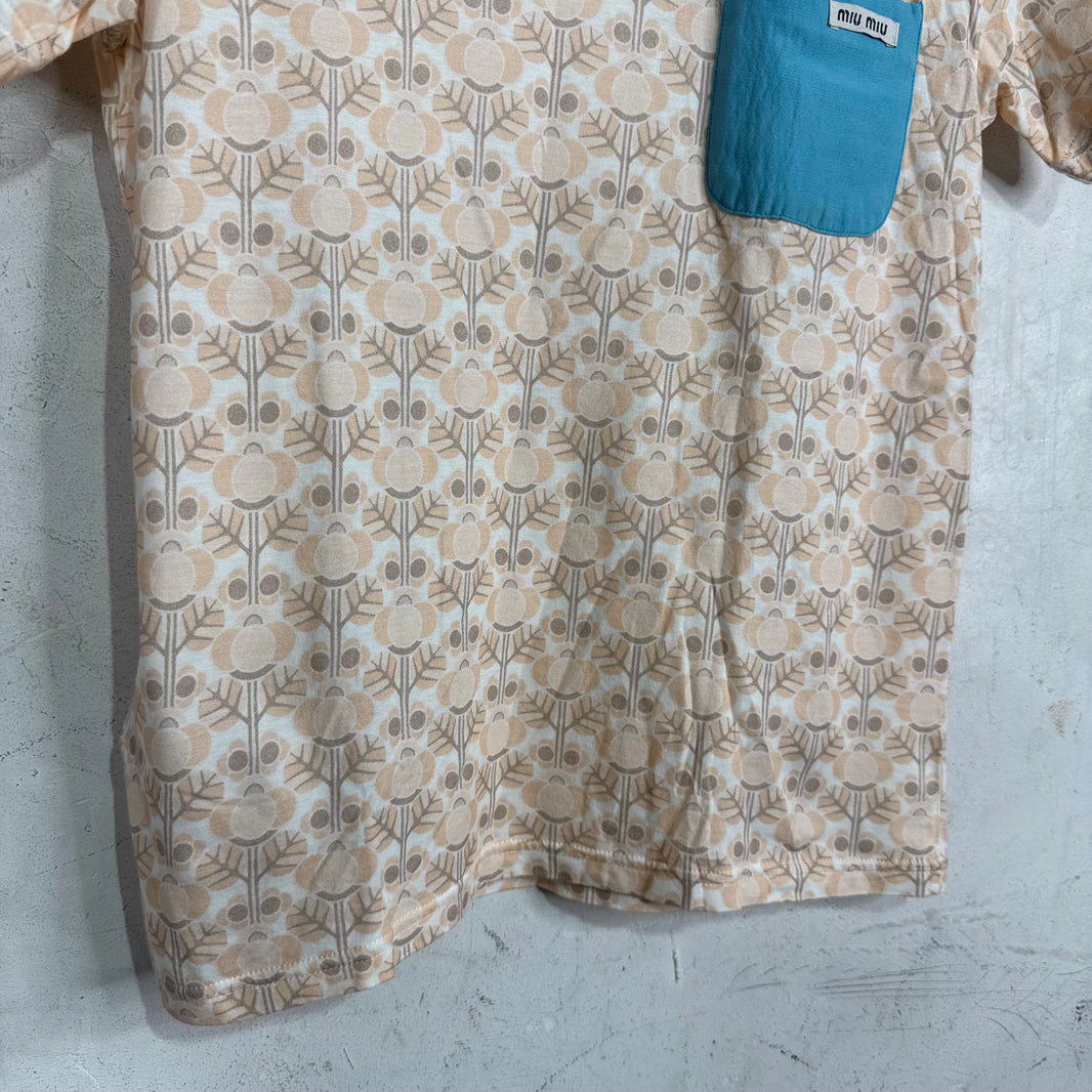 Miu Miu 2015 AOP Pocket T-Shirt