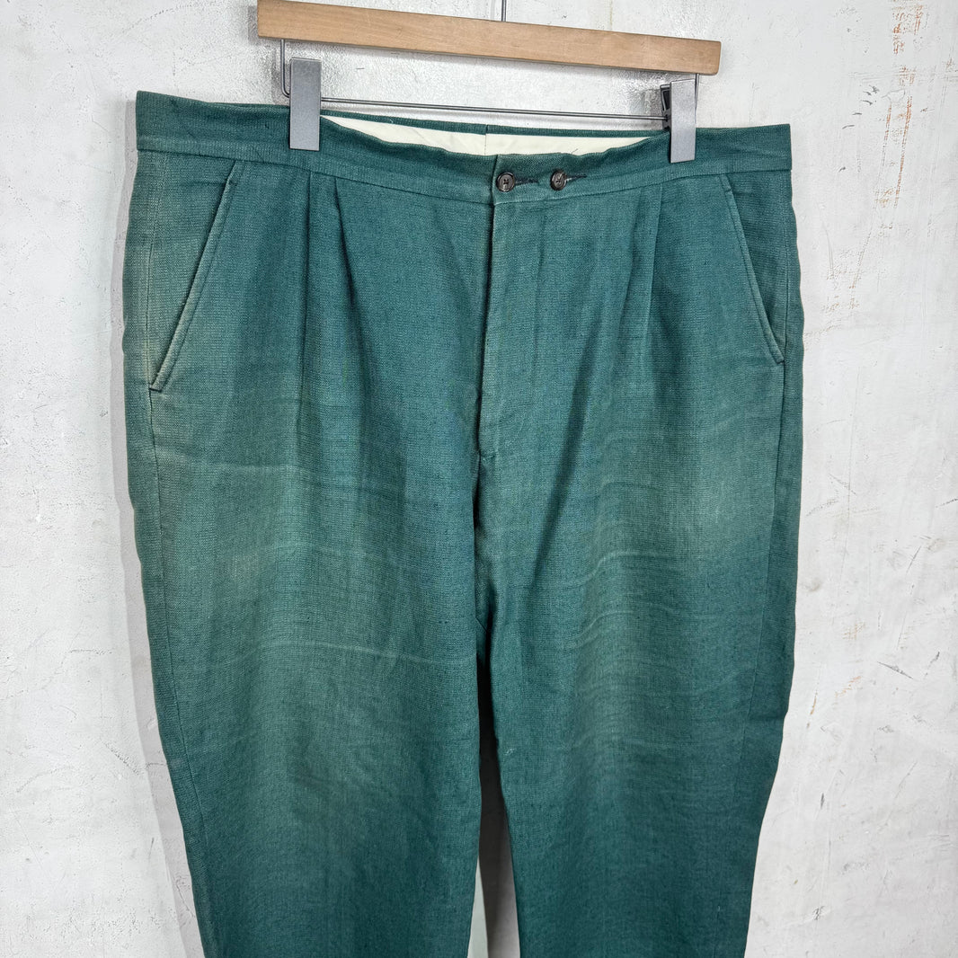 Bode Green Textured Trousers