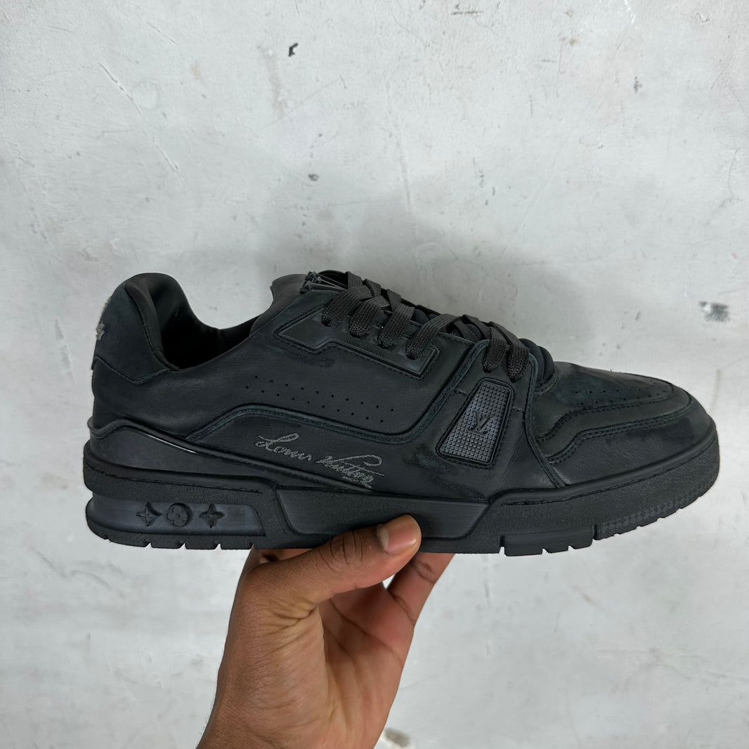 Louis Vuitton Leather Distressed Trainer