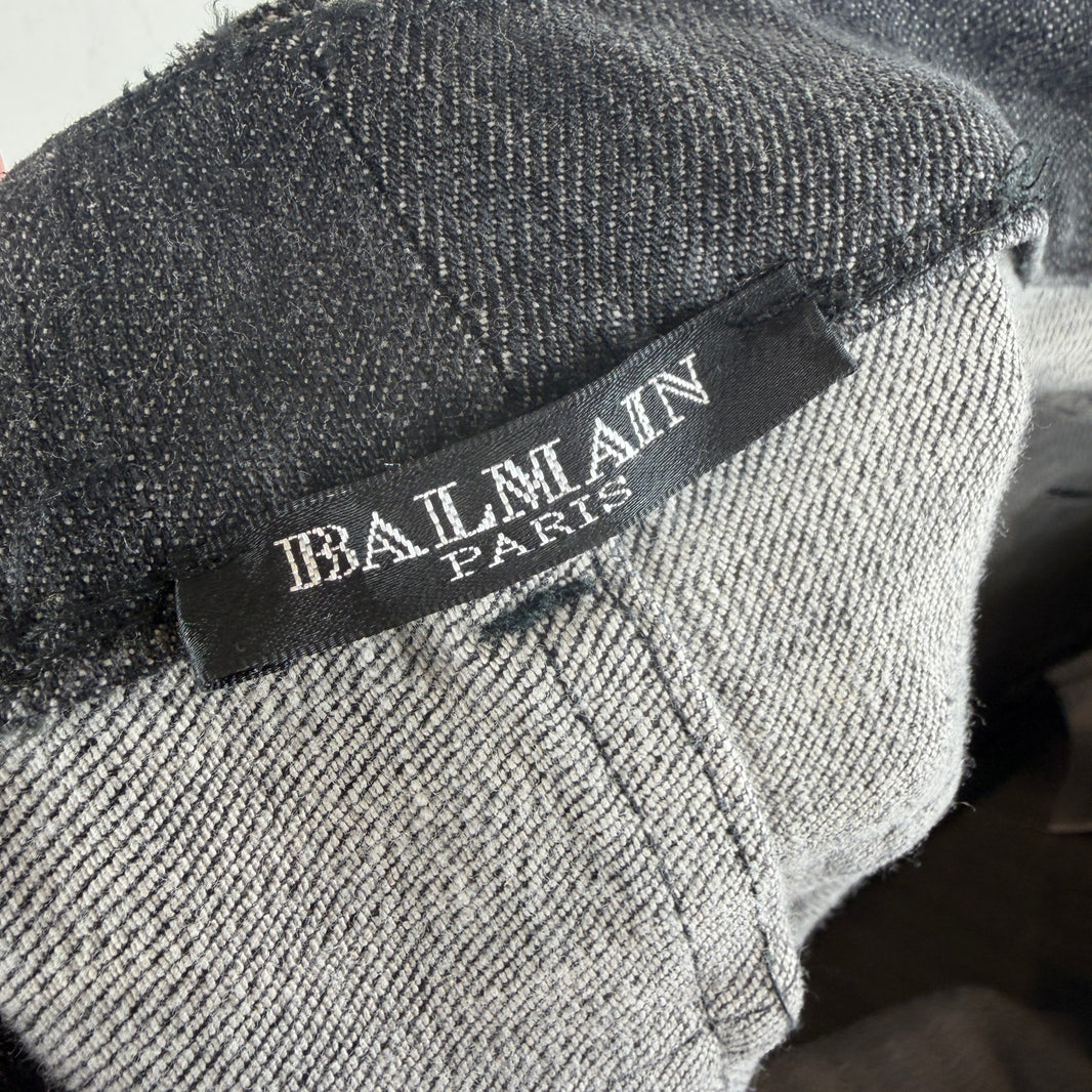 Balmain Skinny Low Rise Zipper Jeans