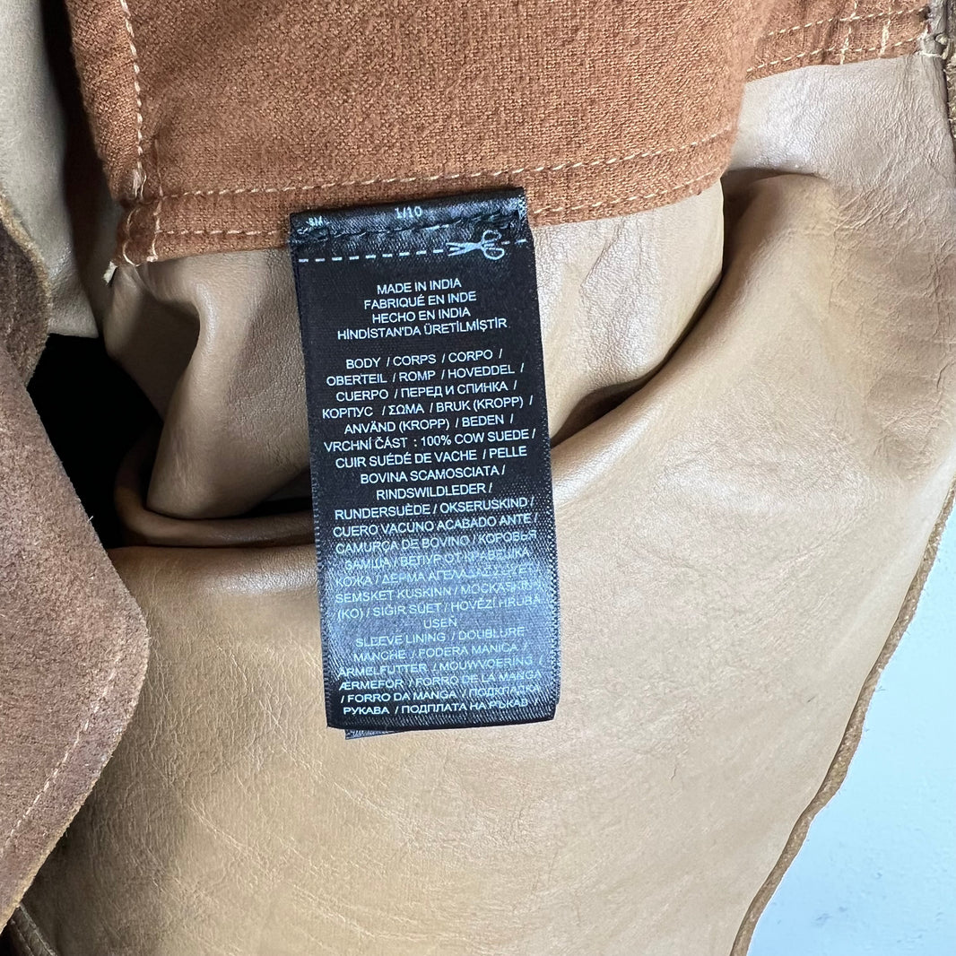 RRL Rough Out Suede Snap Button Overshirt