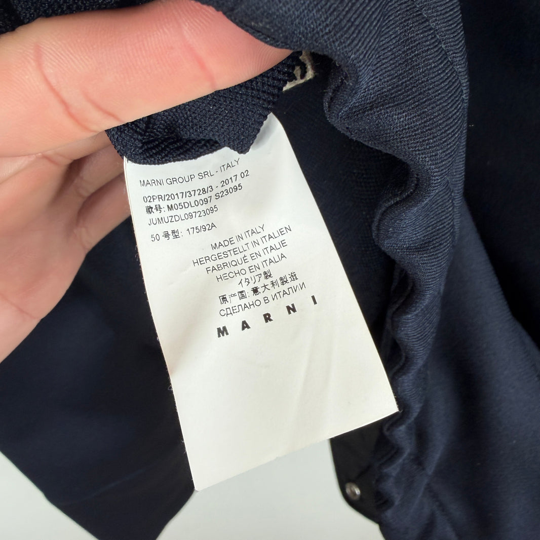 Marni Navy Nylon Work Jacket