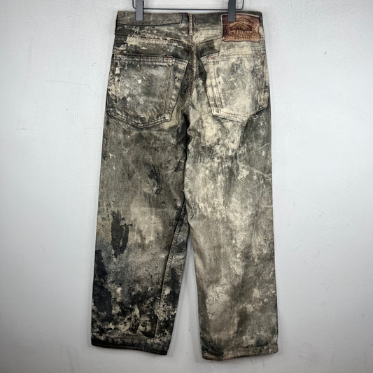 Acne Studios Paint Splatter Trompe Denim Jeans