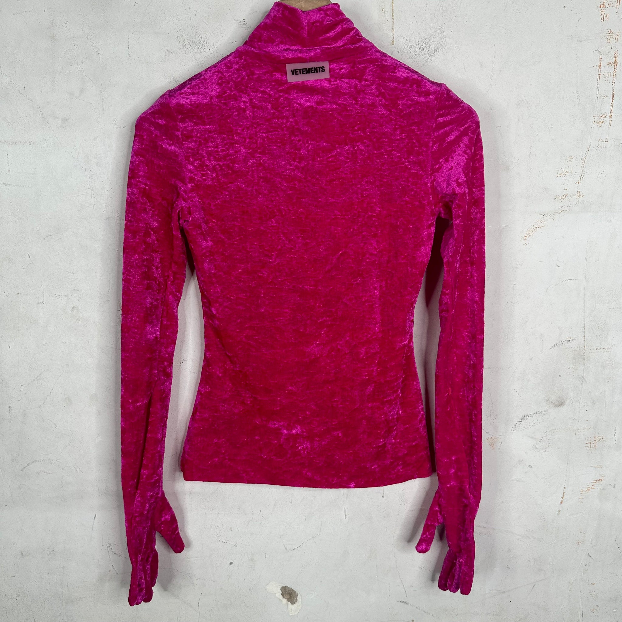 VETEMENTS Velvet Pink Skin Tight Shirt