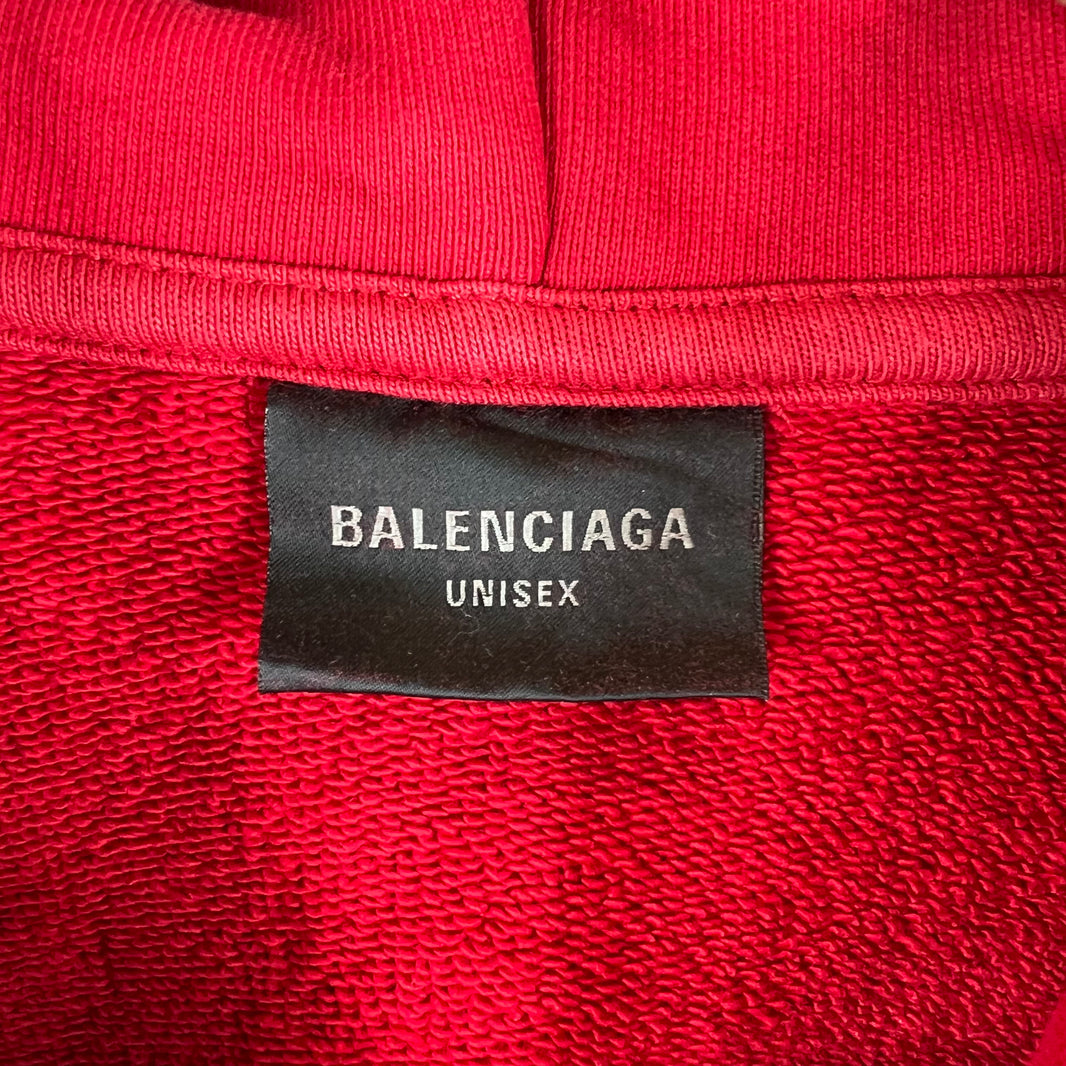 Balenciaga Sample Red Loop Unity Flames Hoodie