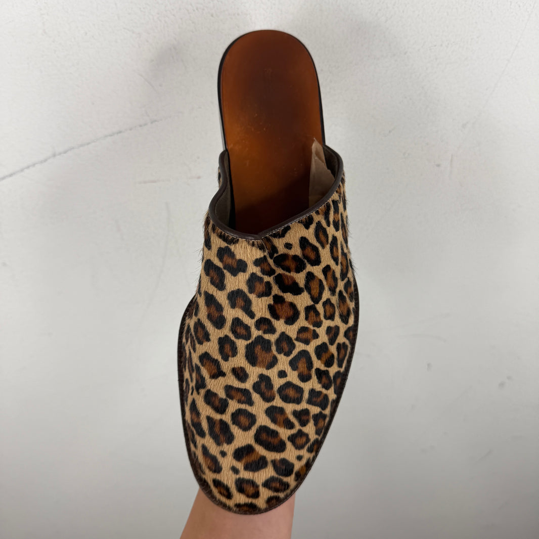 Hender Scheme Cheak Zoo Leopard Mules