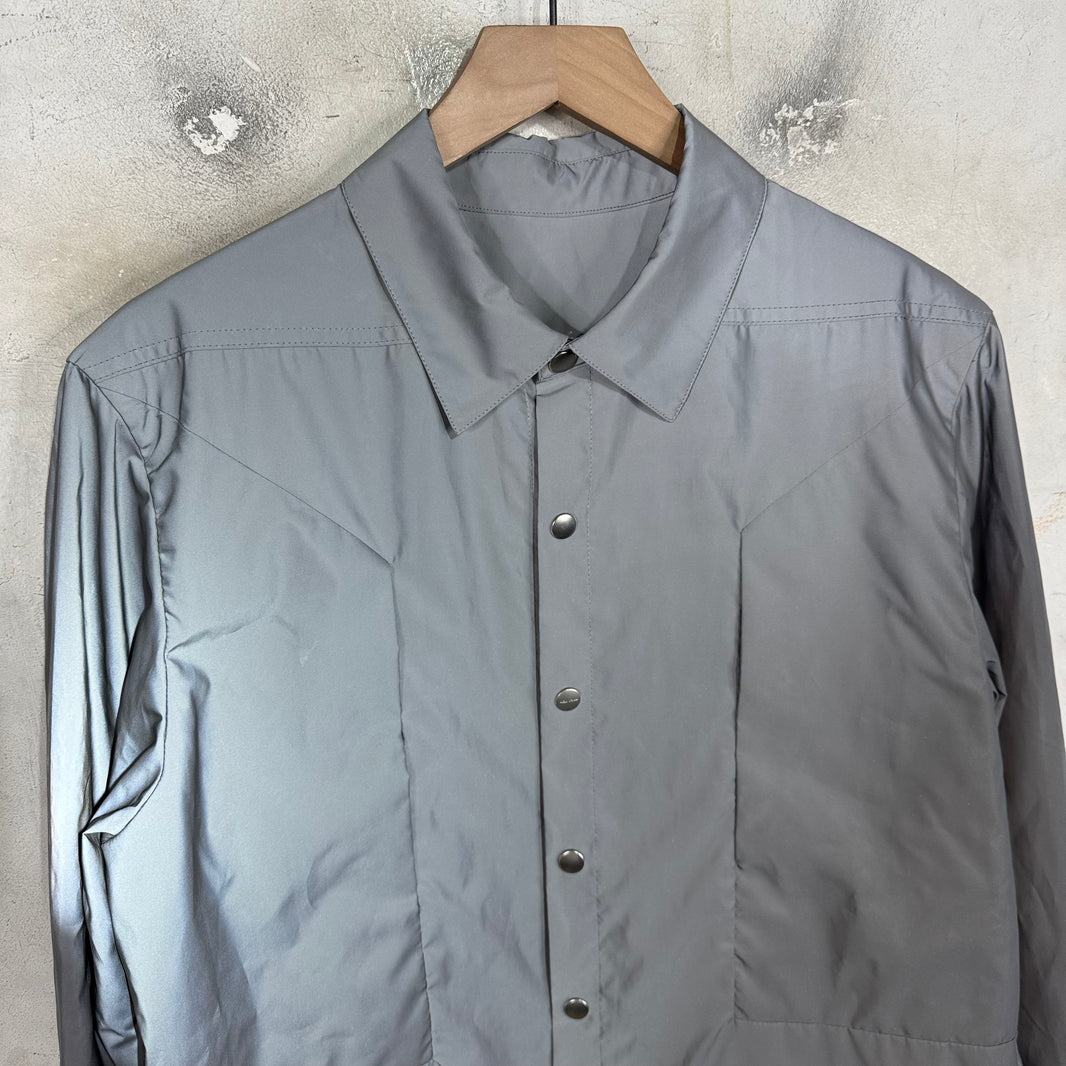 Rick Owens Strobe 3M Reflective Backstrap Overshirt