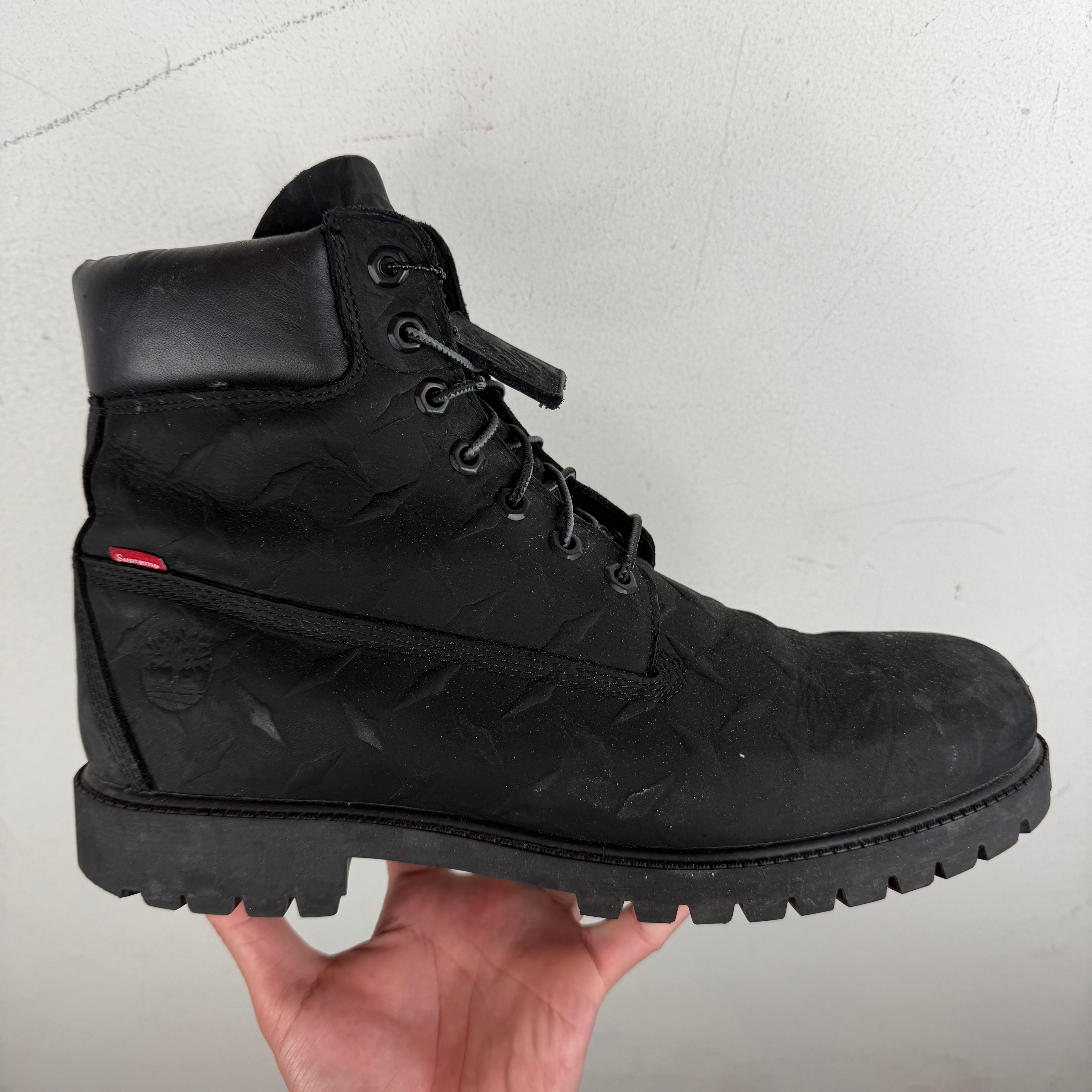 Supreme Timberland Black 6 Inch Diamond Plate Boots – www.Lukes.store