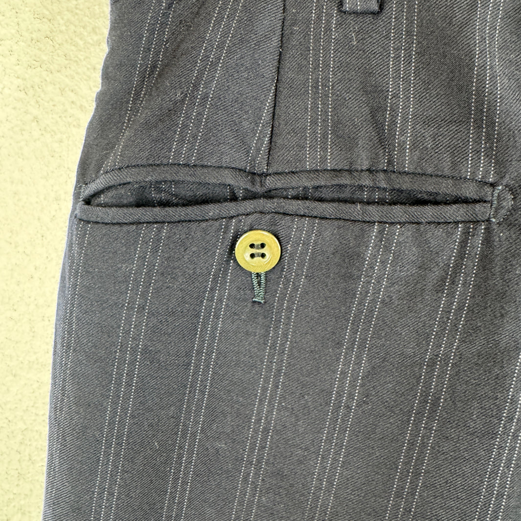 Hermes Navy Striped Trousers