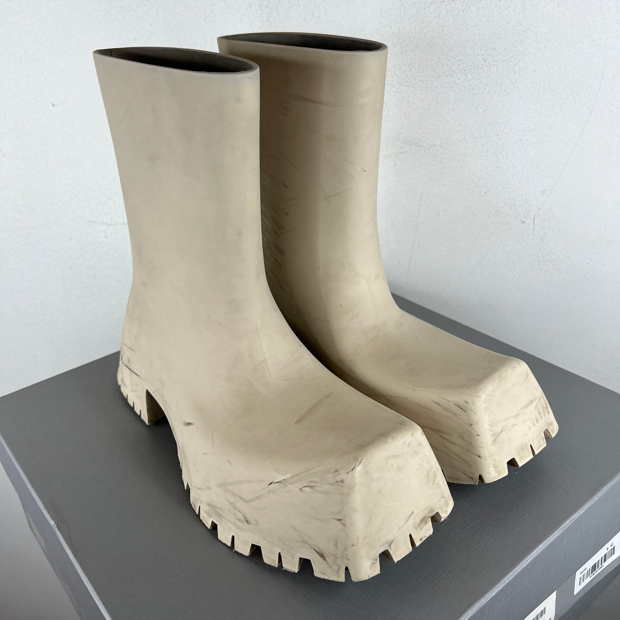 Balenciaga Tan Trooper Boots