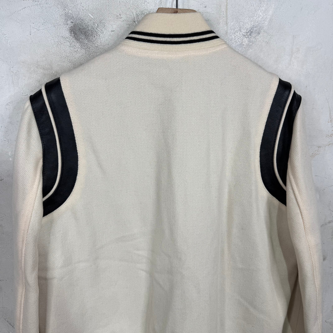 Saint Laurent Cream/Black Teddy Jacket