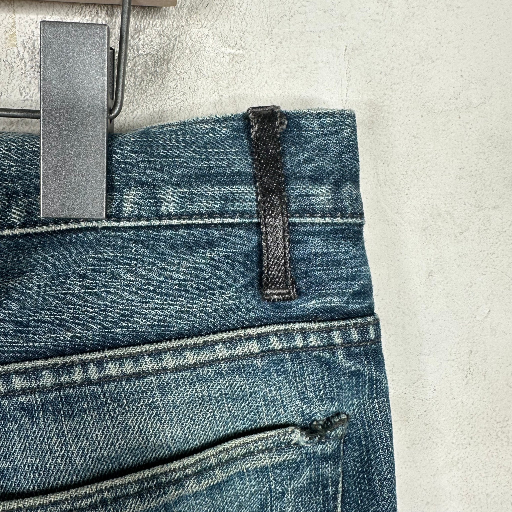 Helmut Lang Distressed Blue Jeans