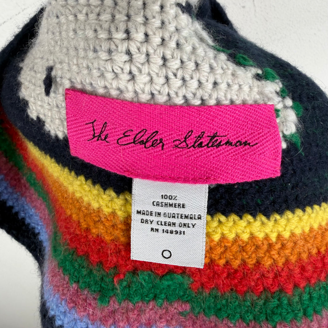 Elder Statesman Rainbow Knit Bucket Hat