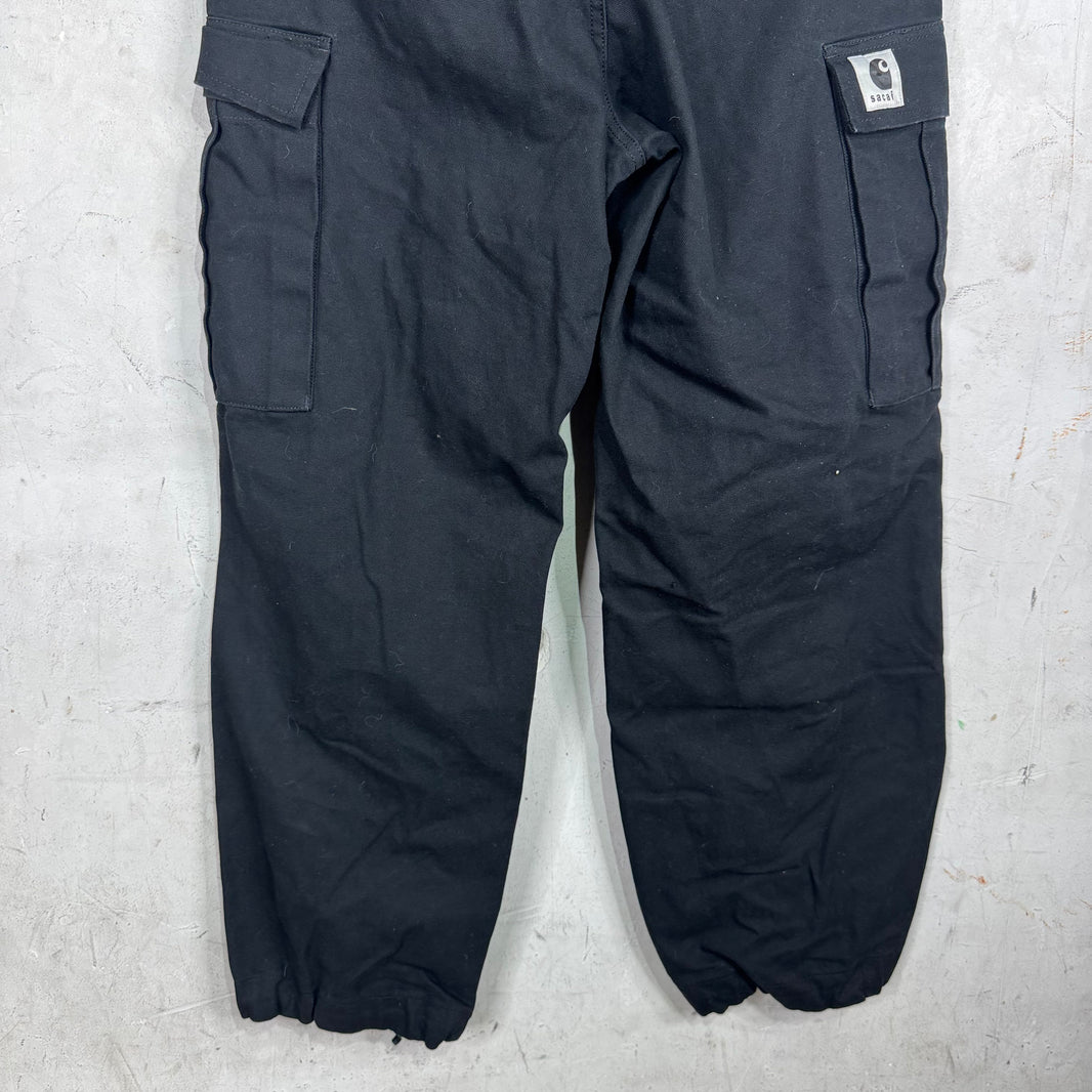 Sacai x Carhartt Black Canvas Cargos