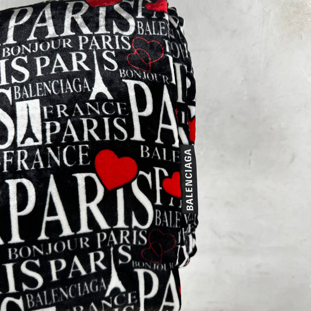 Balenciaga Heart Velvet Scarf