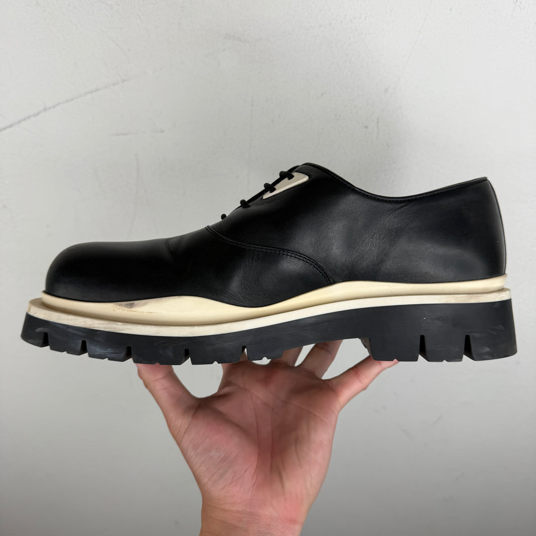 Bottega Veneta White/Black Tire Derby