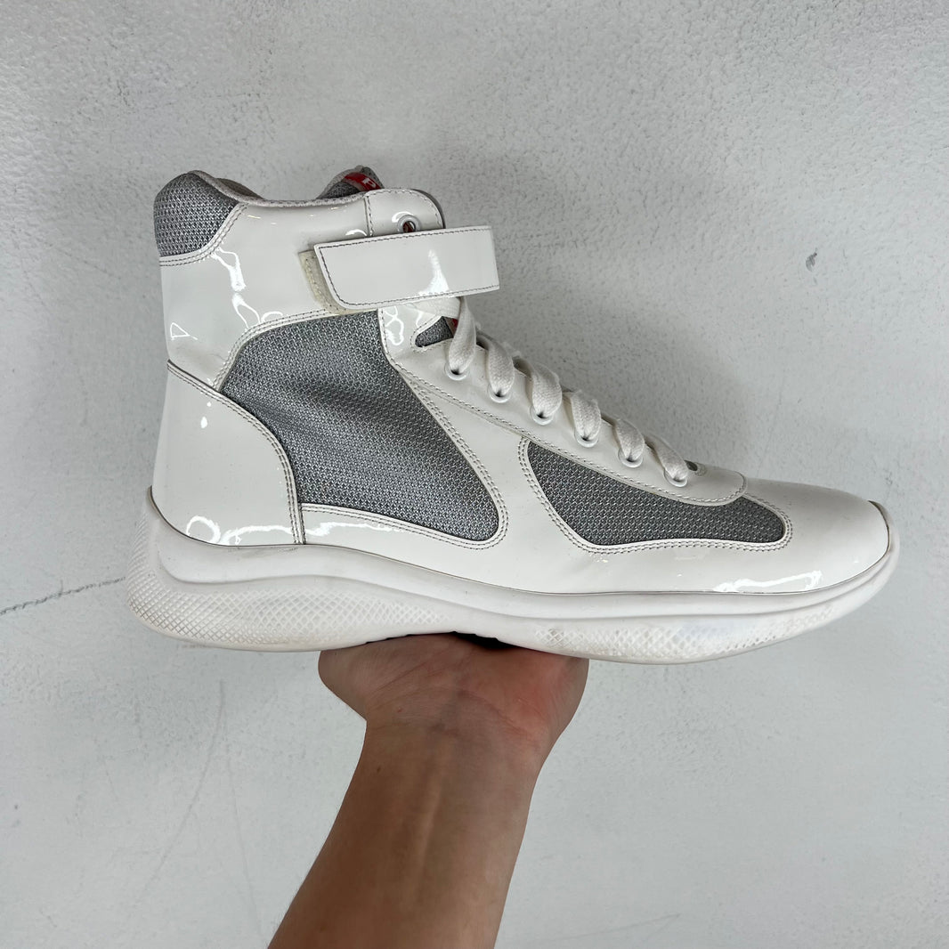 Prada Patent Leather High-Top America's Cup Sneakers