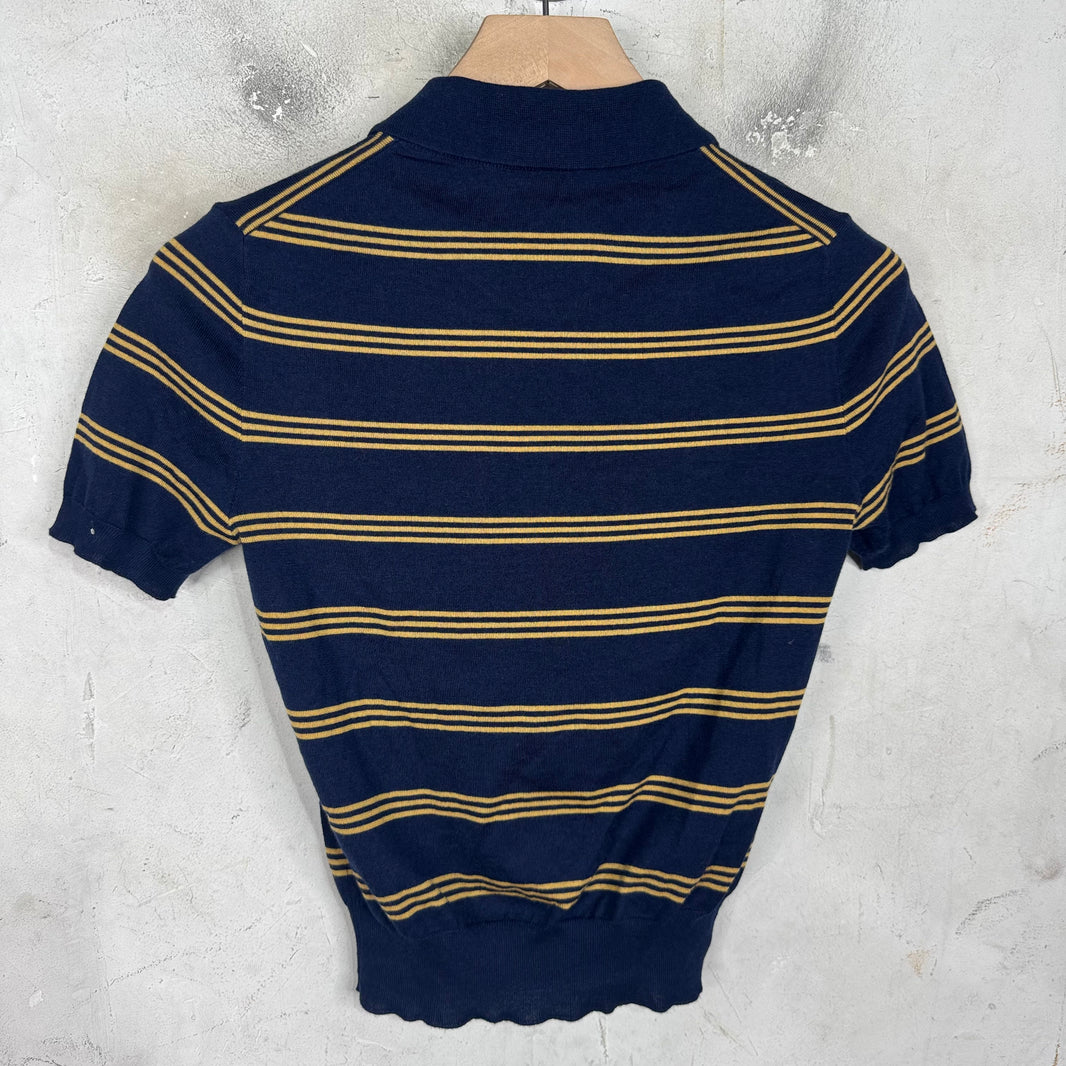 Miu Miu Striped Knitted Polo