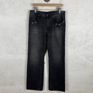 Gucci Washed Black Horsebit Jeans