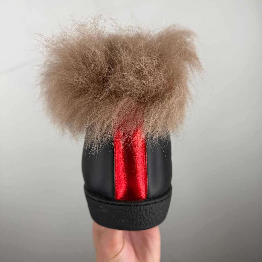 Gucci Hi-Top Fur Ace Sneakers