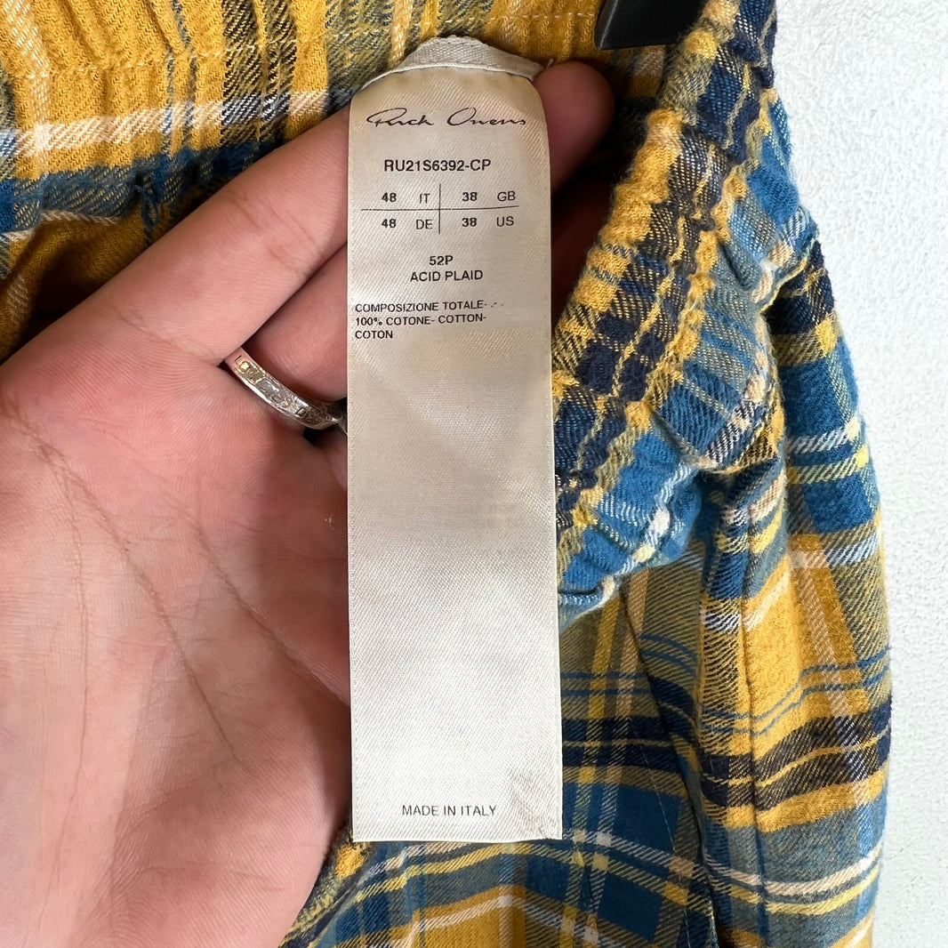 Rick Owens Acid Plaid Drop Crotch Pants